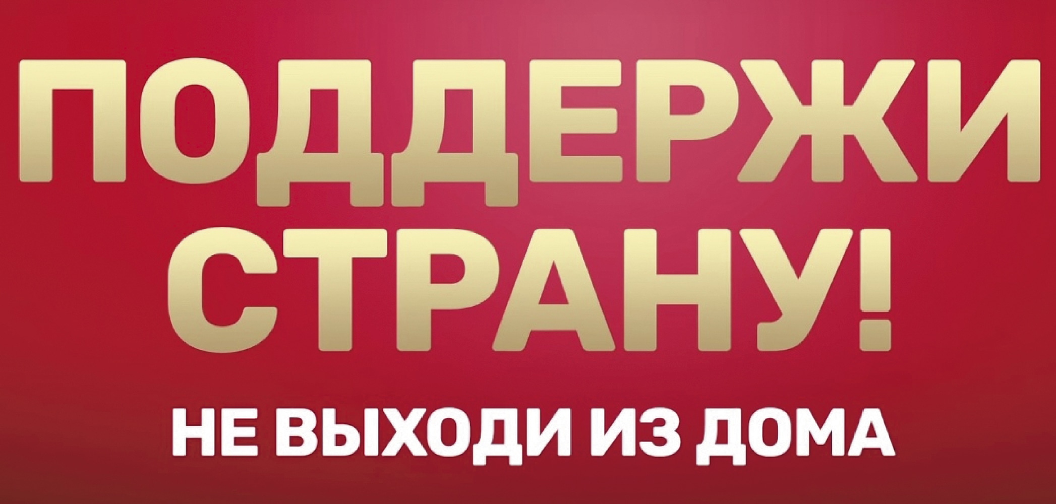 Поддержи страну! Не выходи из дома